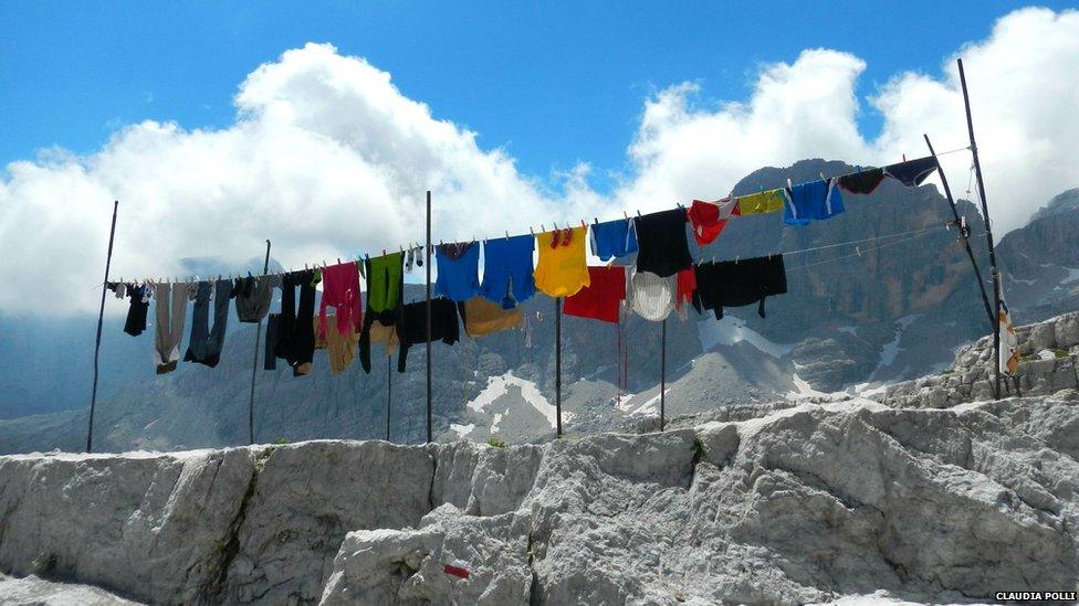 Laundry in the Dolomites