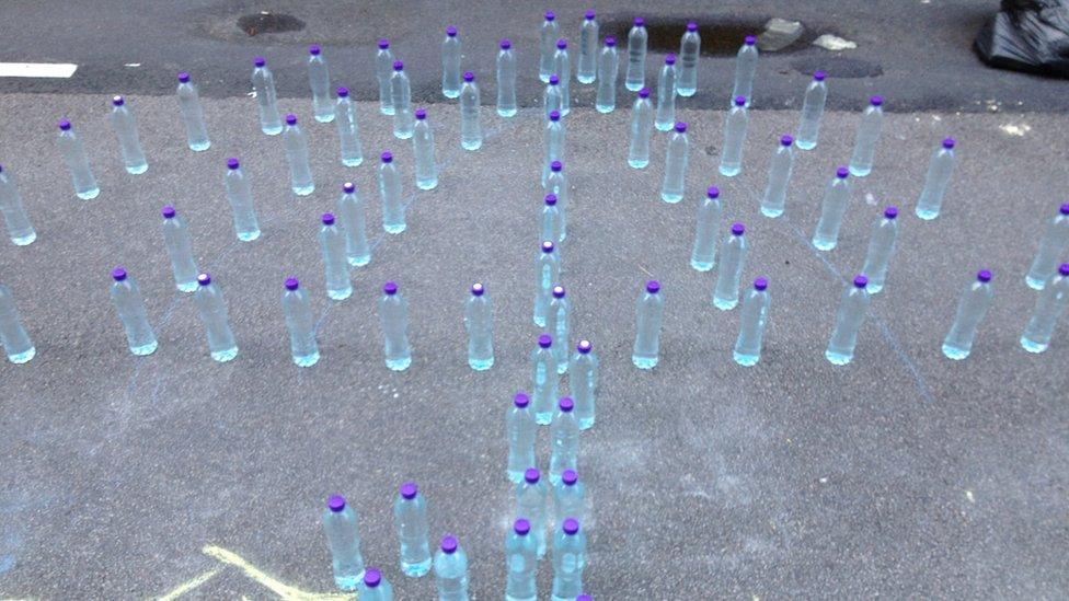 Water bottles in the shape of umbrella