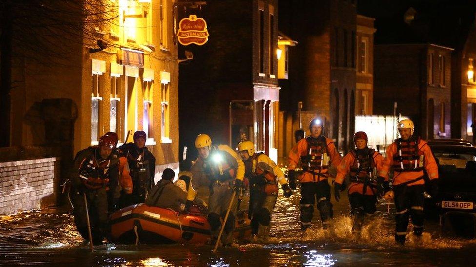 Rescue teams in Boston