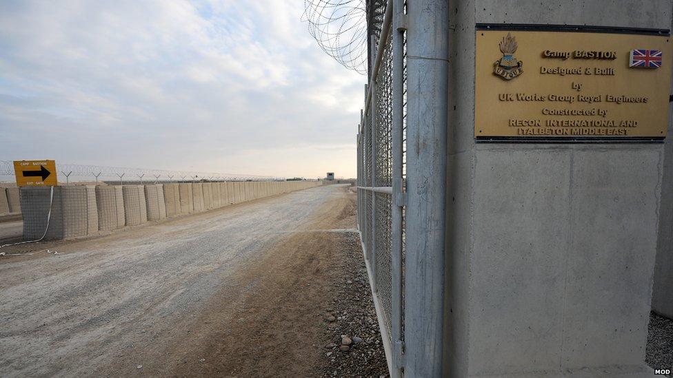 Outside gates of Camp Bastion