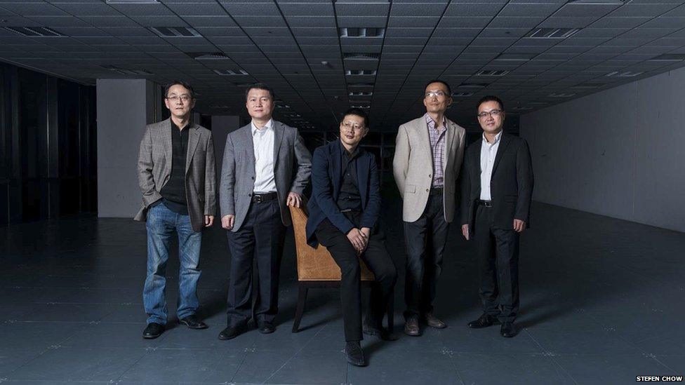 Neil Shen, centre, is one of China's leading investors and entrepreneurs