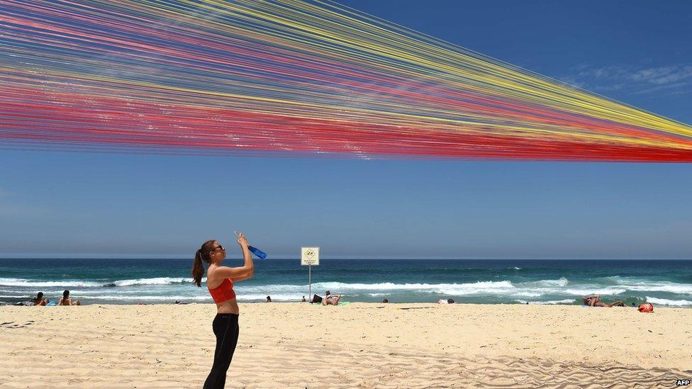 Sculpture on beach