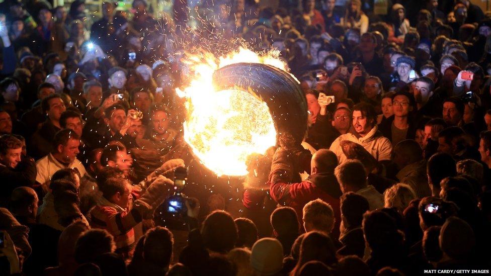 Flaming Tar Barrels, Ottery St Mary, Devon