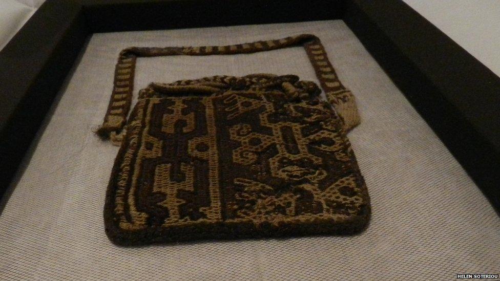 A Wari bag on display a the Municipal Museum in Capilla de Asia