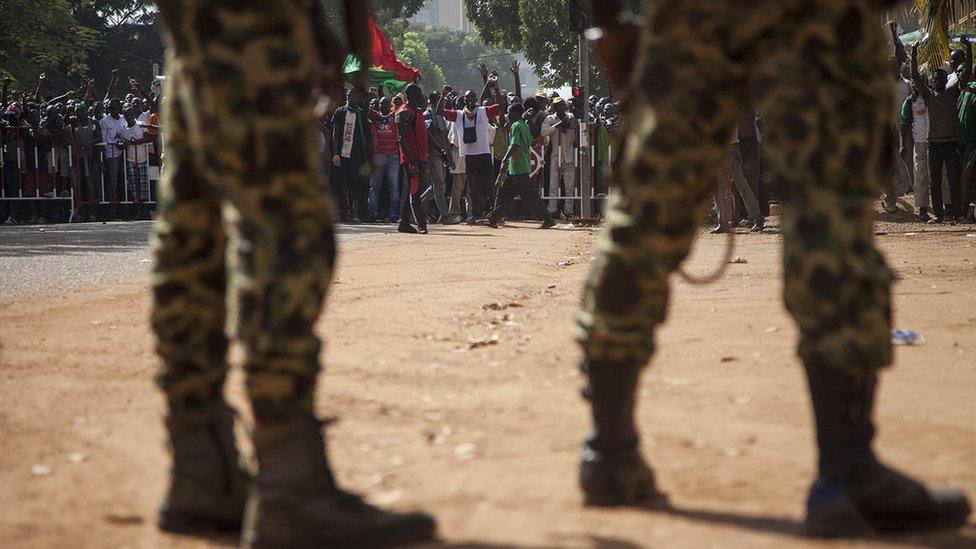 Police in Ouagadougou (30 October 2014)