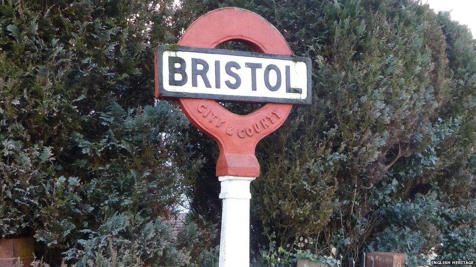 Boundary Marker at the junction of Thicket Road and High Street, Staple Hill, Bristol