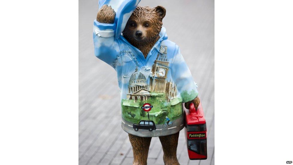 Paddington Bear statue in London