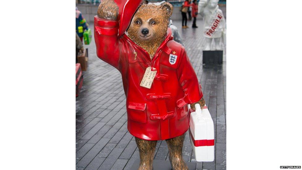 Paddington Bear statue in London