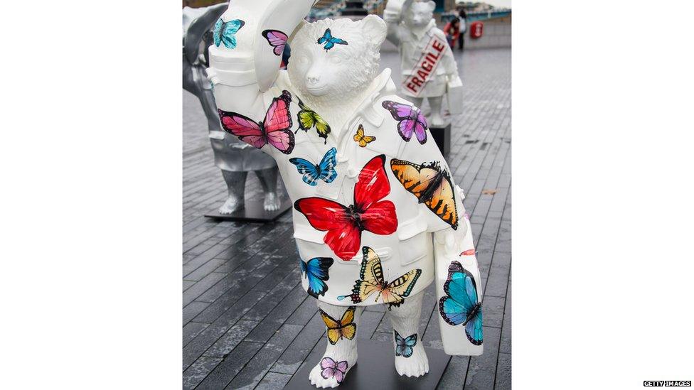 Paddington Bear statue in London