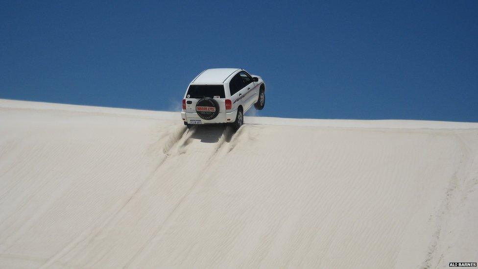 Off road in a sand dunes