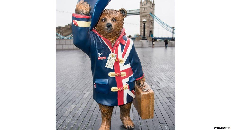 Paddington Bear statue in London