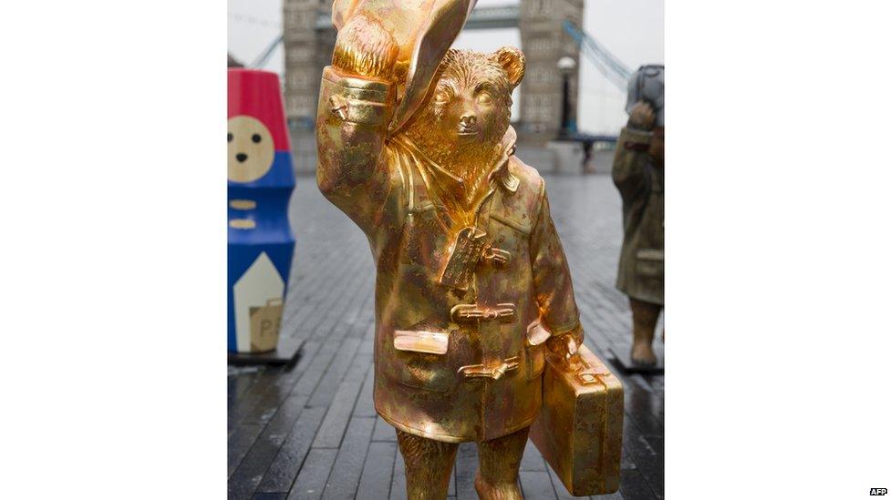 Paddington Bear statue in London