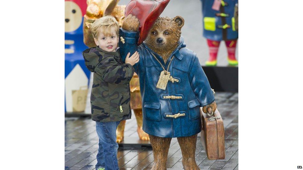 Paddington Bear statue in London