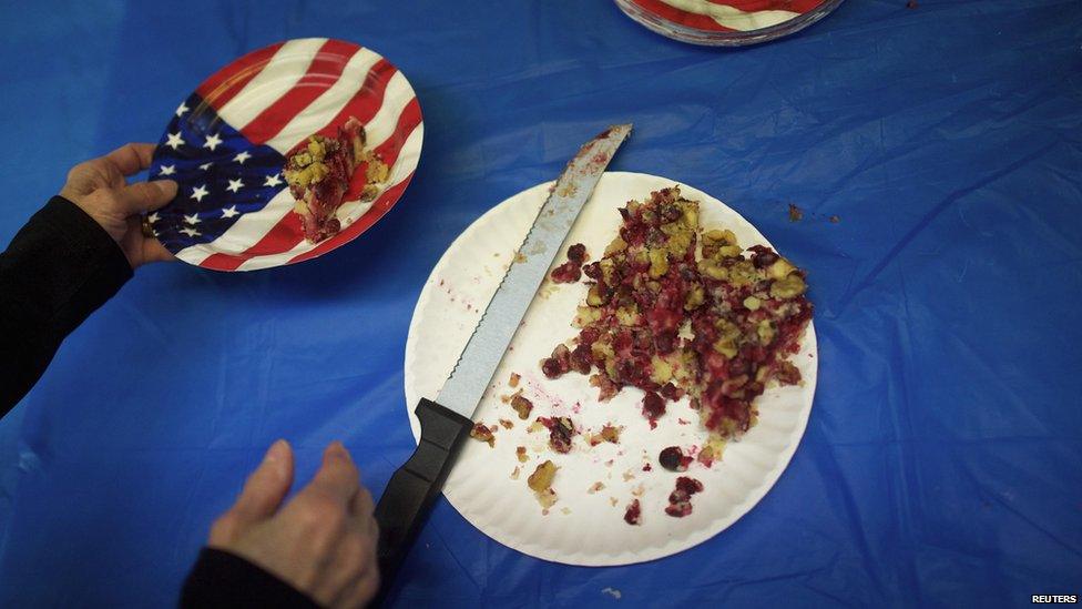 Cranberry cake at the York County Democratic Headquarters in York, Pennsylvania. 4 Nov 2014