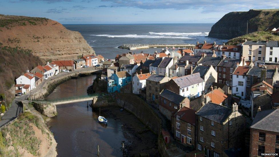 Staithes Harbour in North Yorkshire