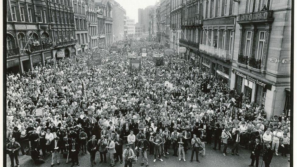 Demo in support of Labour council 1985