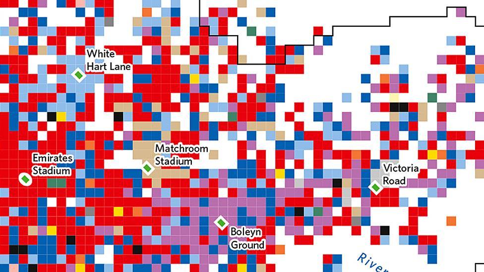 London's football clubs by popularity on Twitter (Aug 2013 - May 2014) (source: Twitter, Guy Lansley and Muhammad Adnan from UCL)