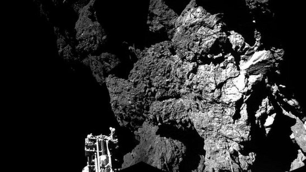 Comet 67P seen from the Philae lander