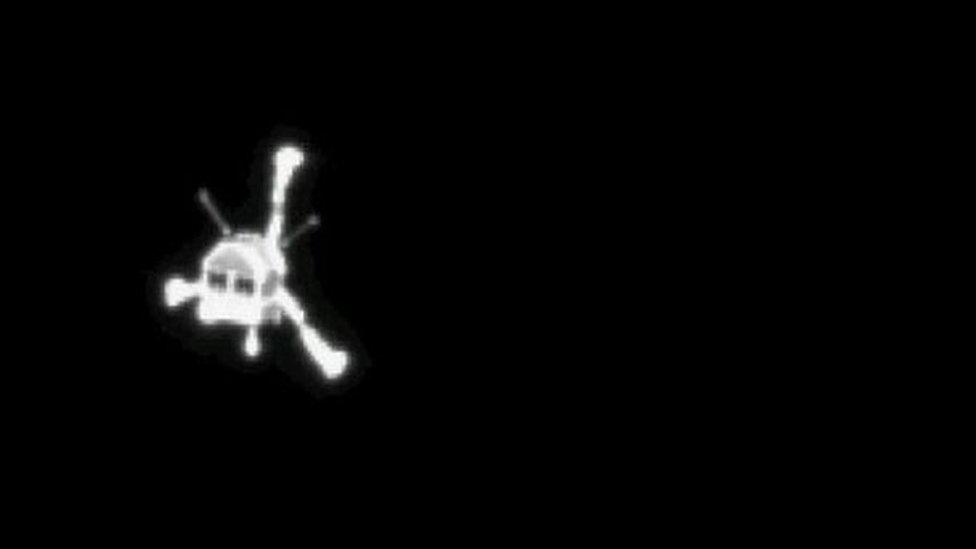 Philae seen from Rosetta.