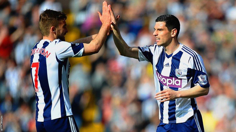 West Bromwich Albion midfielders James Morrison and Graham Dorrans