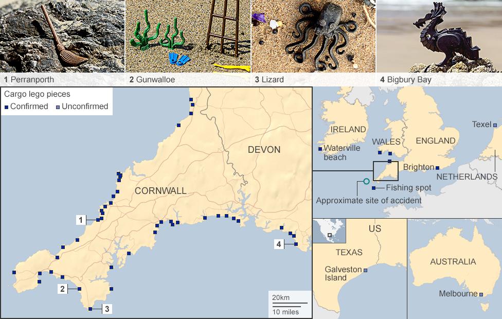 Map of Lego finds