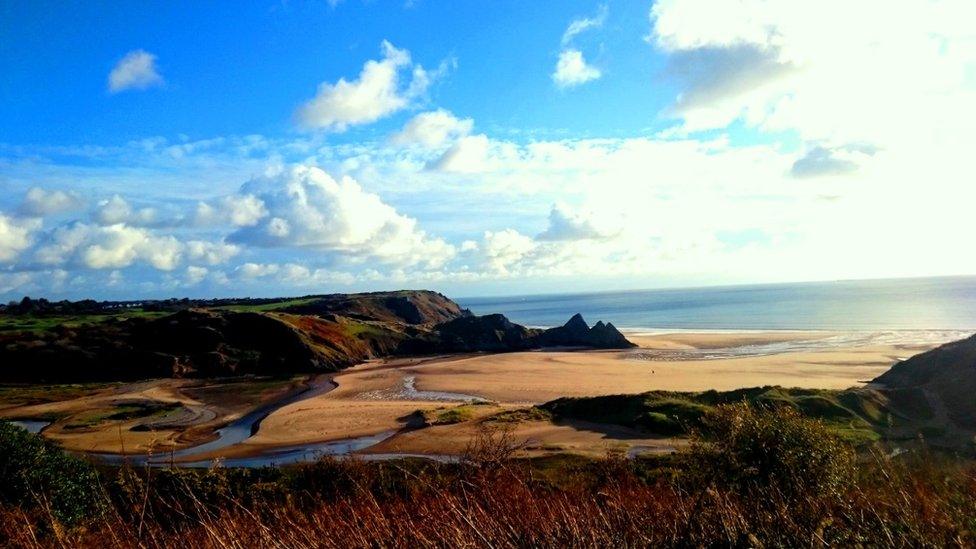 Three Cliffs Bay, Gower.