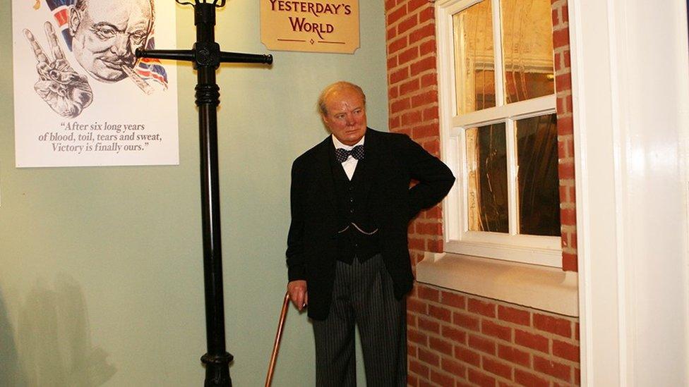 Winston Churchill waxwork from Yesterday's World, Great Yarmouth