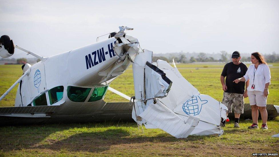 Plane that's been flipped over