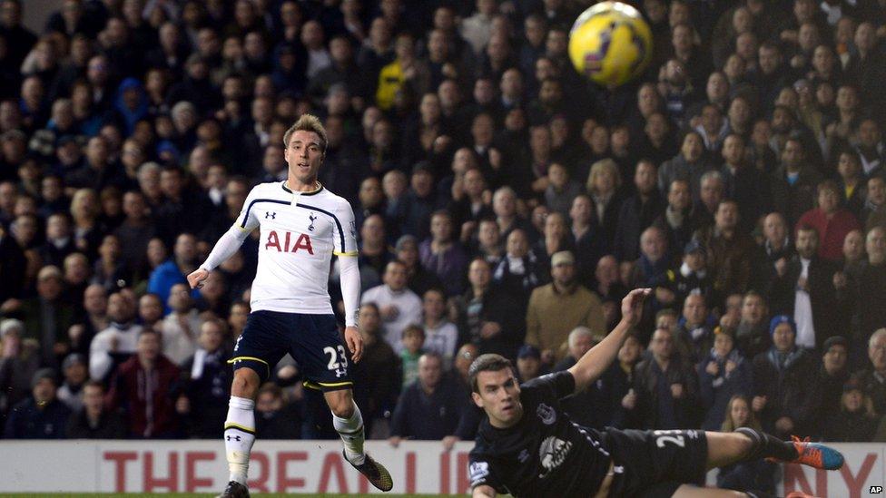 Christian Eriksen scores