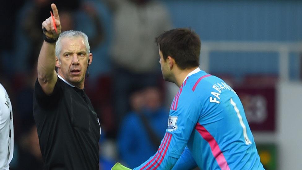 Lukasz Fabianski is sent-off