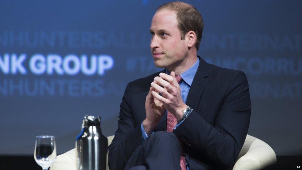 Prince William at the International Corruption Hunters Alliance event