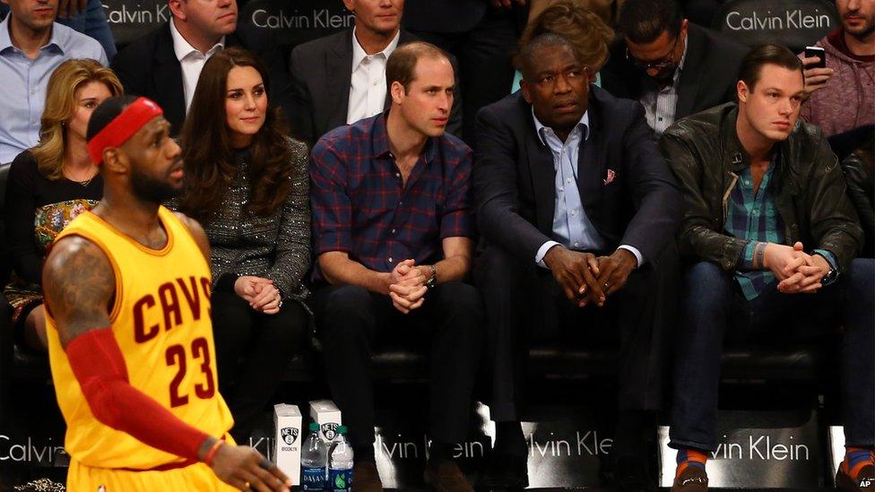 Prince William and Catherine watch basketball