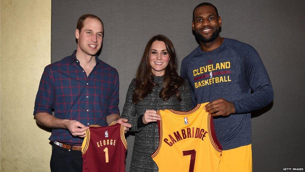 Prince William, Catherine and LeBron James