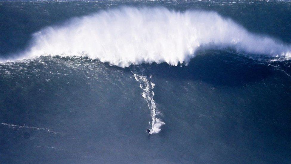 Surfer at Nazare