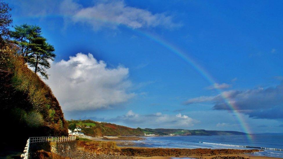 A rainbow over Wisemans Bridge