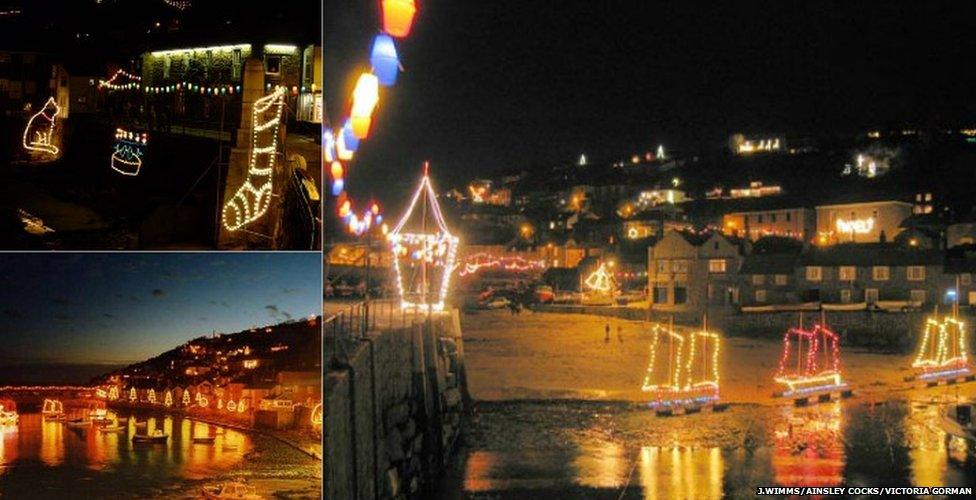 Mousehole Christmas lights