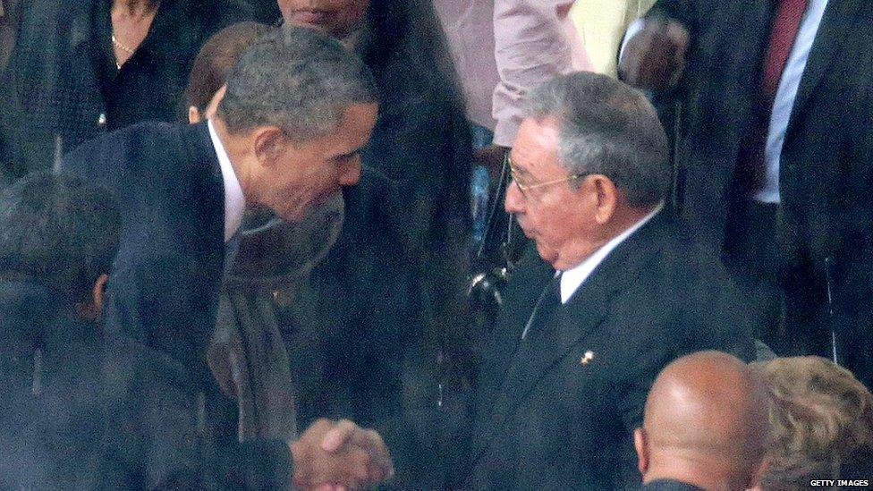 President Obama and Raul Castro, 2013