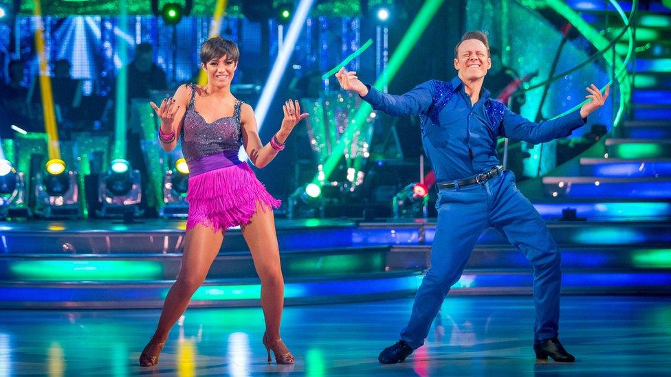 Frankie and her dancing partner on Strictly Come Dancing