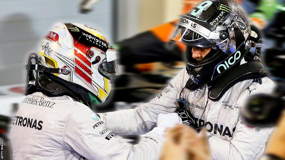 Nico and Lewis in Bahrain