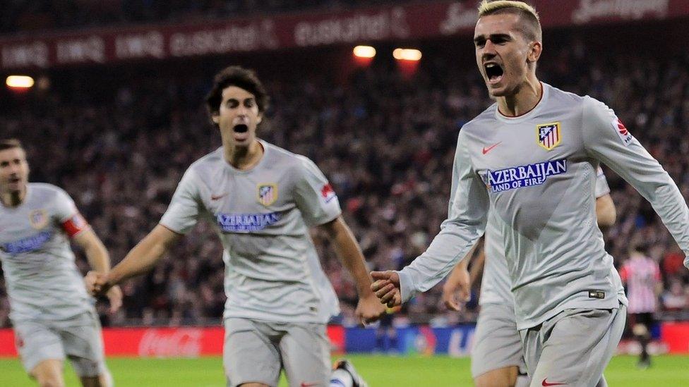 Antoine Griezmann celebrates