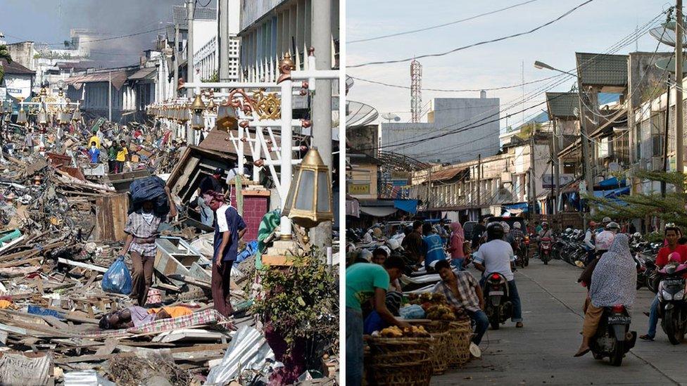 Banda Aceh in 2004 and 2014