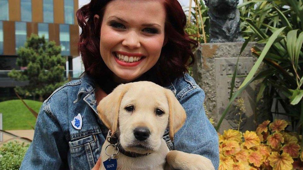 Blue Peter pup and presenter