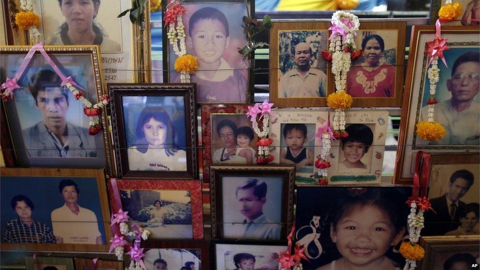 Portraits of tsunami victims in Phang Nga. Photo: 26 December 2014