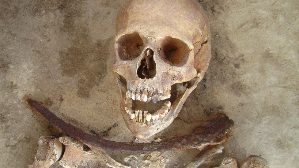 Skeleton with sickle