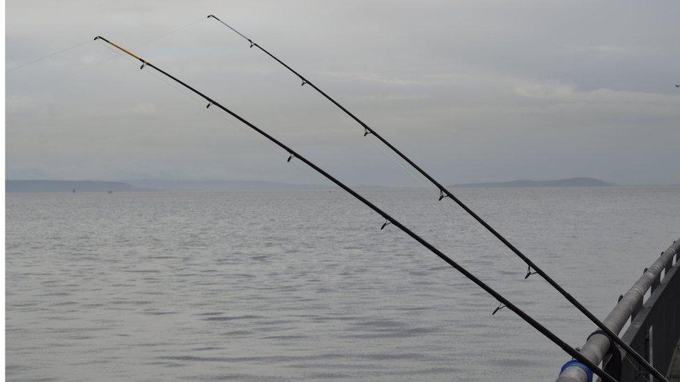 Fishing in Cardiff Bay