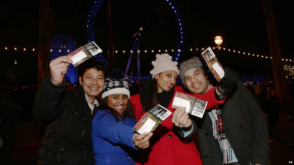 Firework display in London