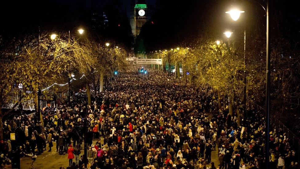 Firework display in London