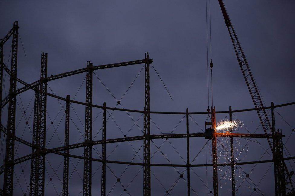 Gas holder in Edmonton