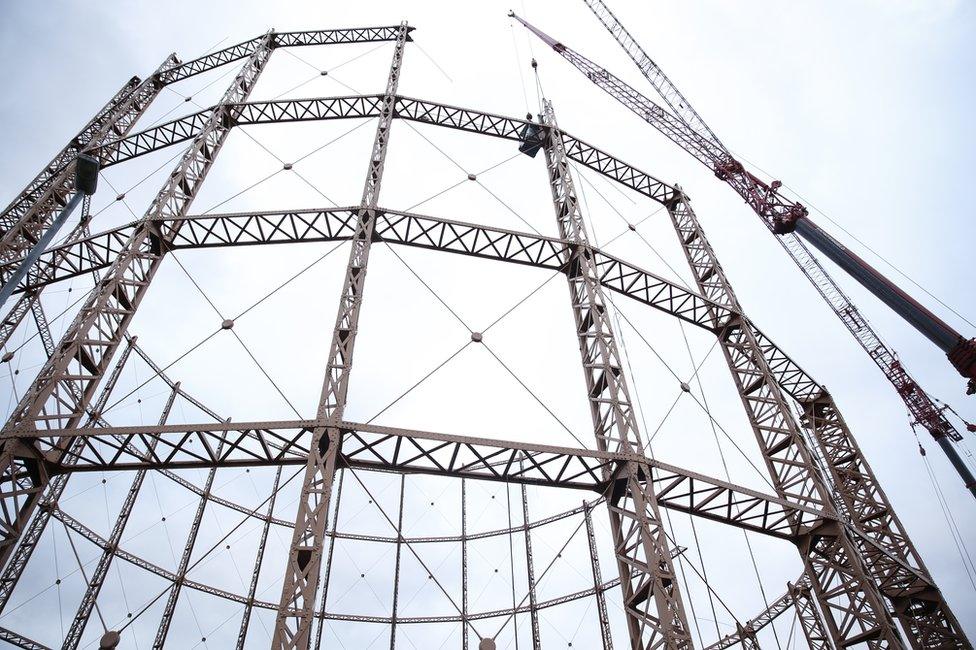 Gas holder in Edmonton