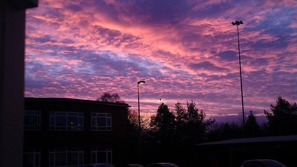 The sky over Cardiff on Wednesday morning taken by Steve Gabriel